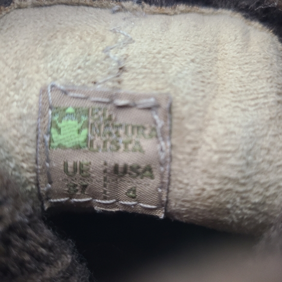 El Naturalista Brown Pull On Knit Leather Mid Calf Sock boots- Unisex - Picture 13 of 13